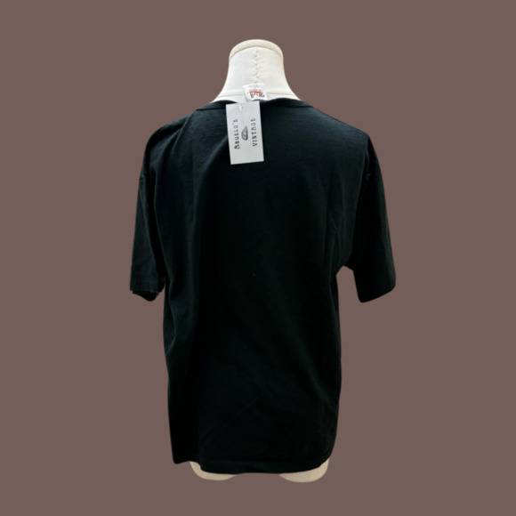 Anvil Wine Graphic Tee | Black Cotton | Size L | Vintage 90s - Picture 3 of 5